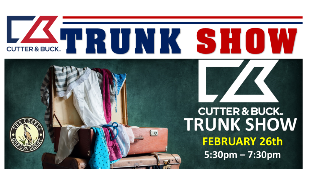 Join us on February 26th for the Cutter and Buck Trunk Show! The